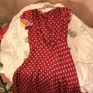 Flowy polka dot dress